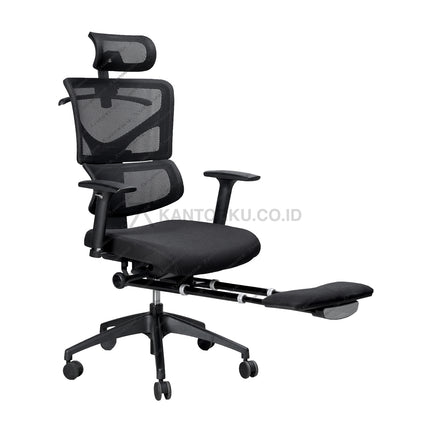 Kursi kerja Ergotec GL 937 X ergonomis dengan kaki nylon kokoh dan tampilan elegan Kantorku.co.id