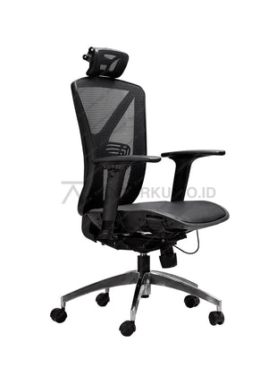 Kursi kerja Ergotec GL 953 Y1 ergonomis dengan sandaran lengan yang dapat disesuaikan Kantorku.co.id