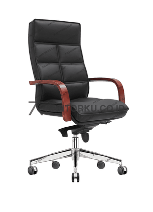 Kursi kantor Ichiko Gramos I S HDT eksekutif modern sandaran kayu elegan — kantorku