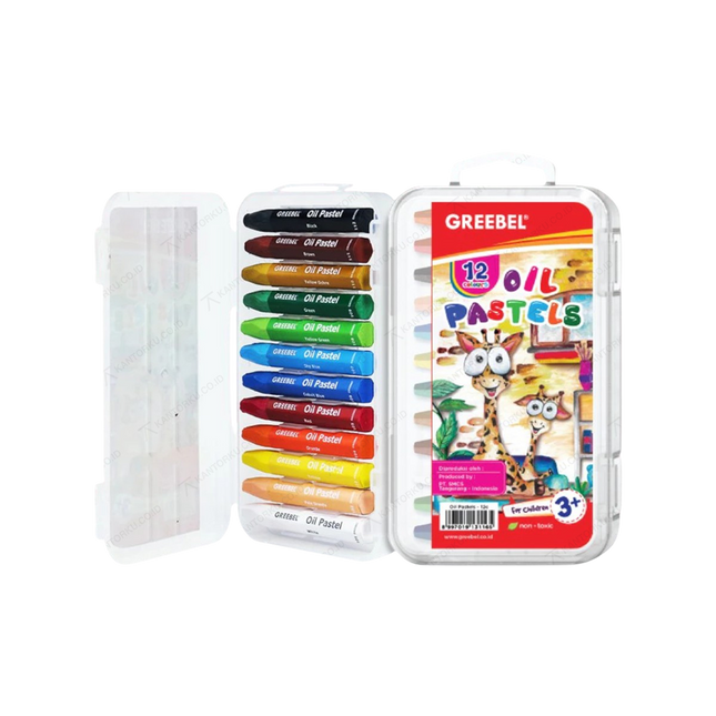 Greebel Oil Pastel 12 Warna untuk Kreasi Seni