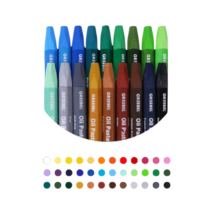 Krayon Greebel 36 Warna untuk Teknik Gradasi