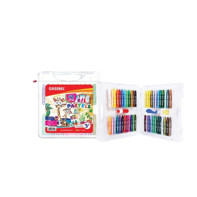 Krayon Greebel Oil Pastel Crayon 48 Colour untuk Menggambar