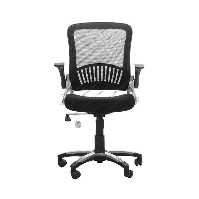 Kursi kerja staff Harold dengan desain modern ergonomis berbahan mesh dan fabric premium – Kantorku