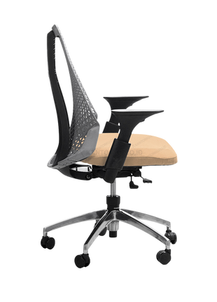 Kursi Kantor Chairman HN 02003 A kaki aluminium chrome elegan