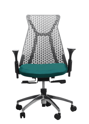 Kursi Kantor Chairman HN 02003 A kaki aluminium chrome elegan
