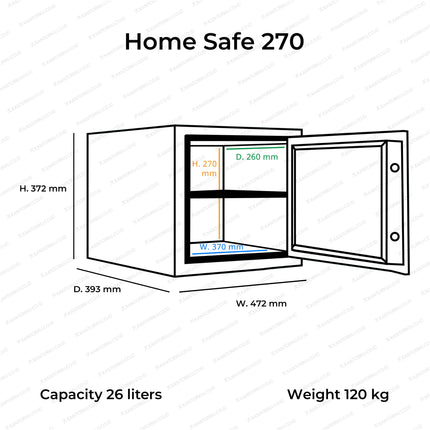 brankas home safe bolden dengan desain modern dan kokoh — kantorku