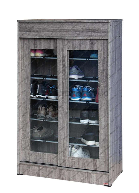 Rak Sepatu Lunarsol dengan pintu kaca desain modern dan elegan – KANTORKU