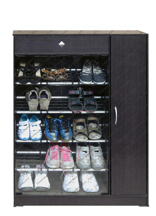 Rak Sepatu Lunarsol HUGA 4320 dengan pintu kaca modern dan elegan – KANTORKU