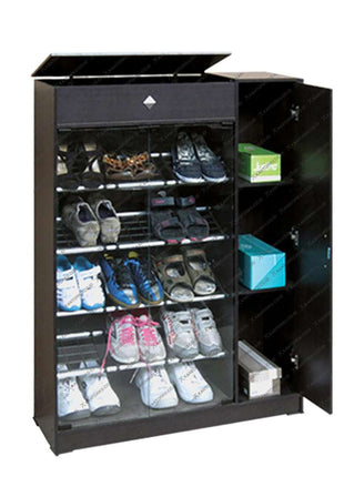 Rak Sepatu Lunarsol HUGA 4320 dengan pintu kaca modern dan elegan – KANTORKU.CO.ID