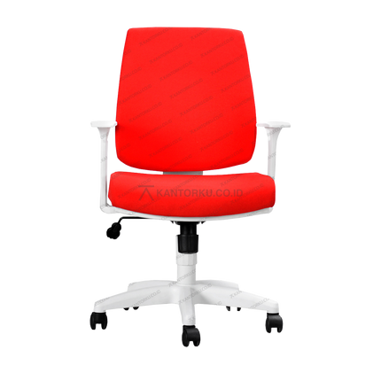 Kursi kantor Savello Impressa Pro LT1 desain modern dengan frame putih dan gaslift halus Kantorku.co.id