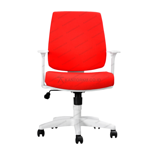 Kursi kantor Savello Impressa Pro LT1 desain modern dengan frame putih dan gaslift halus Kantorku.co.id