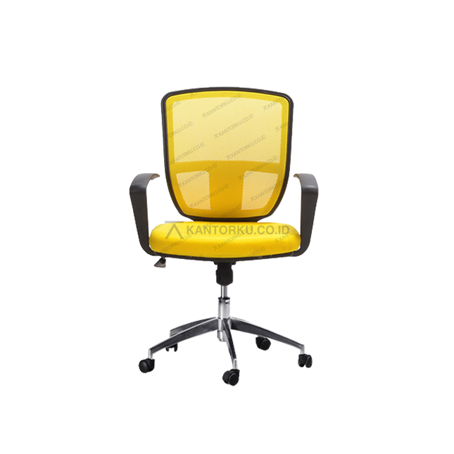 Kursi staf Savello Inspira GT1A ergonomis dengan aluminium footbase dan armrest modern Kantorku