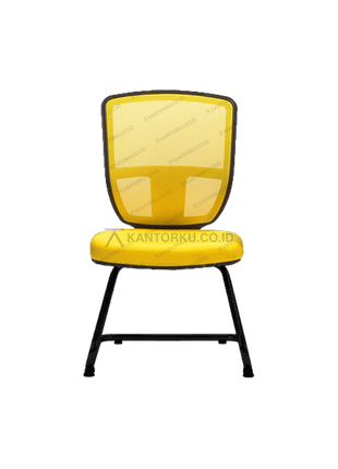 Kursi hadap Savello Inspira V ergonomis dengan kaki cantilever powder coating hitam elegan Kantorku