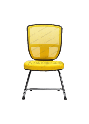 Kursi rapat Savello Inspira VA modern dengan finishing powder coating hitam yang mewah Kantorku.co.id