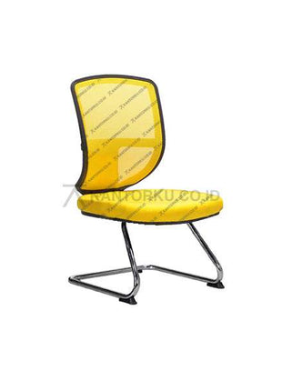 Kursi hadap Savello Inspira VA ergonomis dengan kaki cantilever powder coating hitam elegan Kantorku