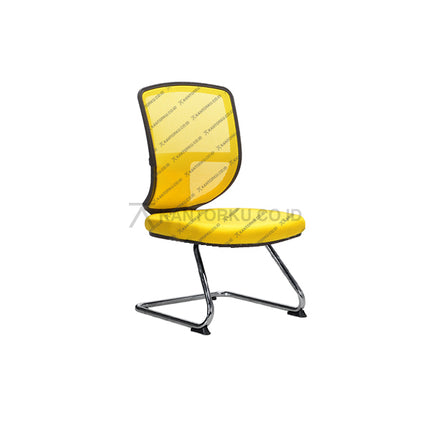 Kursi hadap Savello Inspira VA ergonomis dengan kaki cantilever powder coating hitam elegan Kantorku