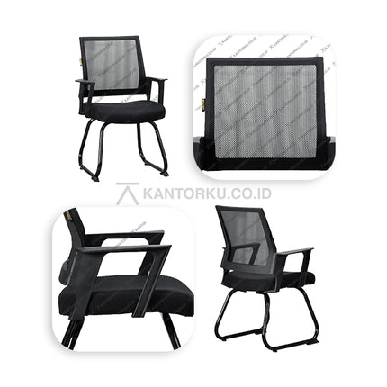 Kursi Visitor sandaran jaring dengan desain Minimalis Minimalis - Kursi Kantor Ergonomis - Kursi Kerja desain Minimalis - Kursi Staff - Kursi Karyawan - subaru izumi U - KANTORKU
