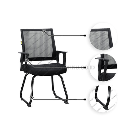 Kursi Visitor sandaran jaring dengan desain Minimalis Minimalis - Kursi Kantor Ergonomis - Kursi Kerja desain Minimalis - Kursi Staff - Kursi Karyawan - subaru izumi U - KANTORKU