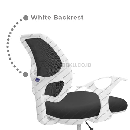 Kursi kantor ergonomis Inco Javico I W-CR, desain modern minimalis dengan kaki chrome kokoh – KANTORKU