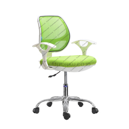 Kursi kantor Javico I W-CR modern elegan dengan kontrol kemiringan dan rangka chrome mewah – KANTORKUDOTCODOTID