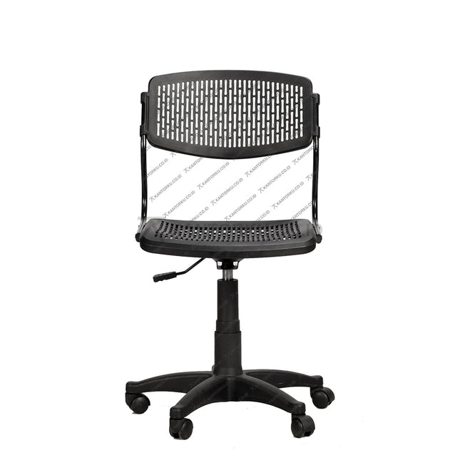 Kursi hadap Harold modern dengan dudukan ergonomis dan kaki baja – Kantorku