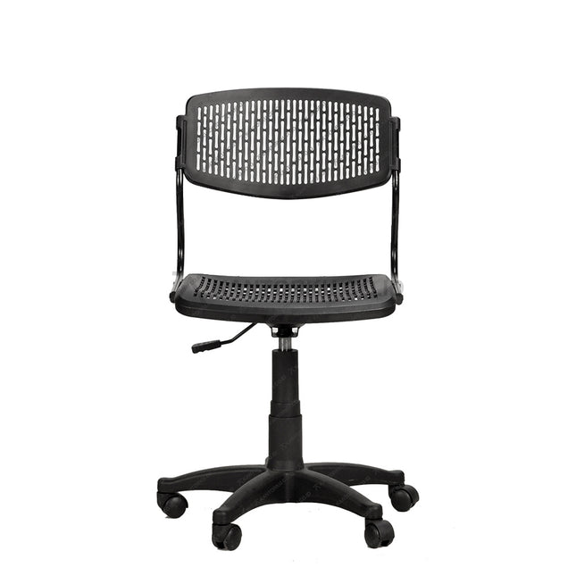 Kursi hadap Harold modern dengan dudukan ergonomis dan kaki baja – Kantorku