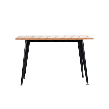 Meja kantor modern Ergotec dengan kaki besi dan permukaan vinyl elegan Kantorkudotcodotid