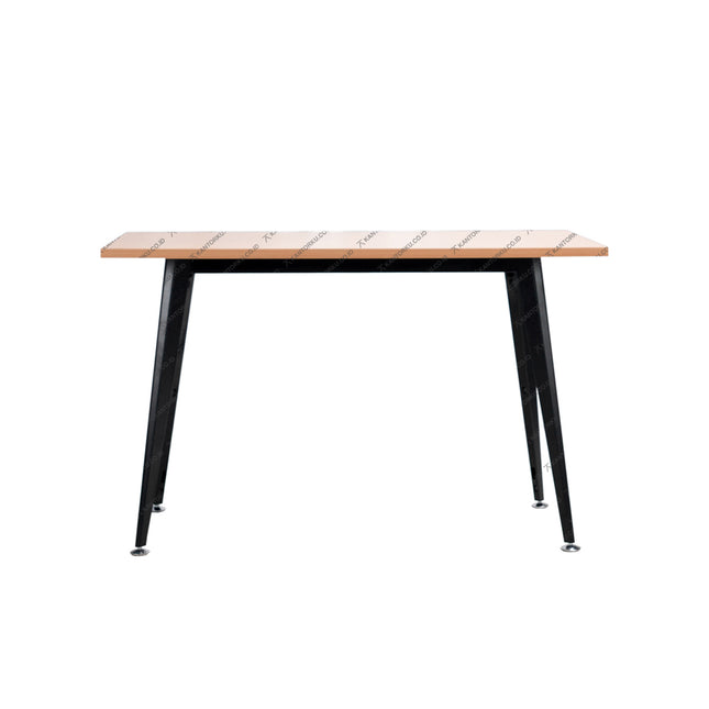 Meja kantor modern Ergotec dengan kaki besi dan permukaan vinyl elegan Kantorkudotcodotid