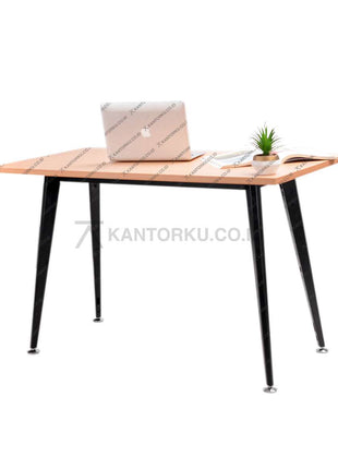 Meja kerja serbaguna modern Ergotec dengan kaki besi kokoh dan desain elegan Kantorku