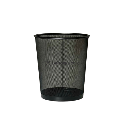 Tempat sampah bulat jaring hitam minimalis untuk kantor – kantorku.co.id