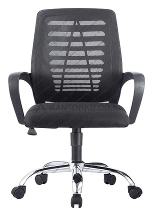 Kursi Kantor Lunar KJM 04 dengan kaki chrome elegan dan modern – KANTORKU