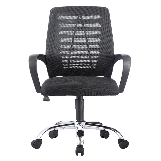 Kursi Kantor Lunar KJM 04 dengan kaki chrome elegan dan modern – KANTORKU