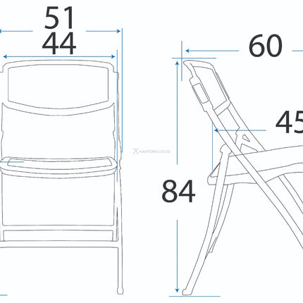 Kursi lipat serbaguna Ergotec KL1B ideal untuk rumah, kantor, dan sekolah Kantorkudotcodotid