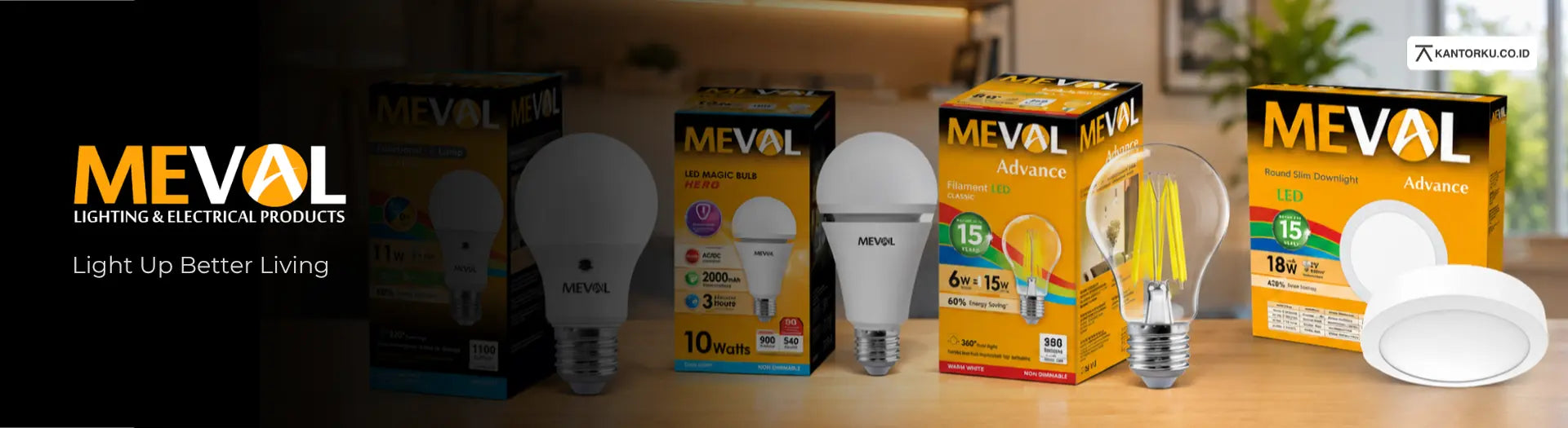 KOLEKSI MEVAL PENCAHAYAAN , SMART HOME DAN ELEKTRIKAL DI KANTORKU JAKARTA