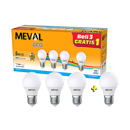 Lampu LED MEVAL ECO 5W Terang dan Efisien untuk Berbagai Ruangan