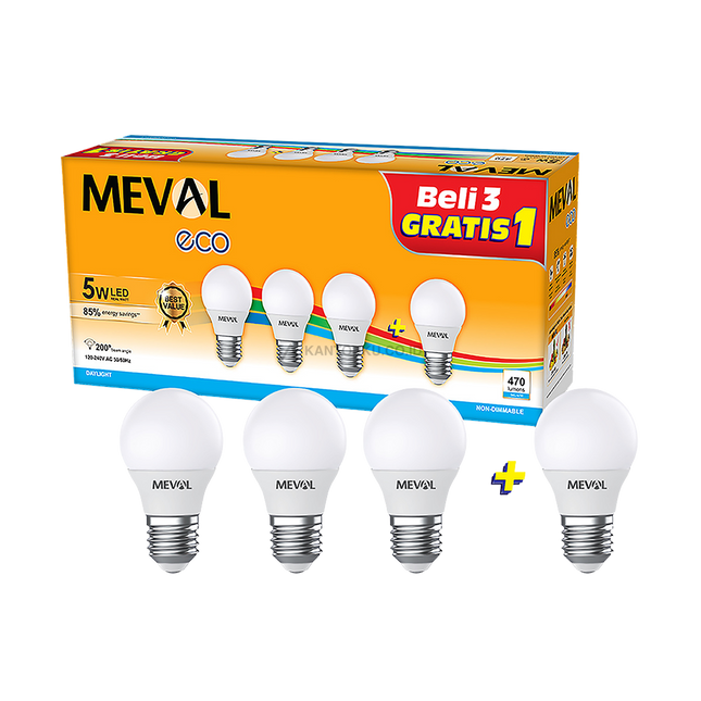 Lampu LED MEVAL ECO 5W Terang dan Efisien untuk Berbagai Ruangan