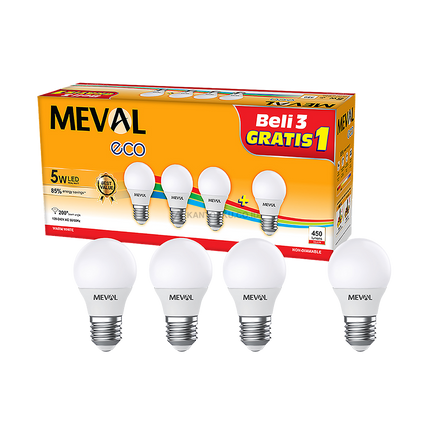 Lampu LED MEVAL ECO 5W dengan Cahaya Terang dan Merata
