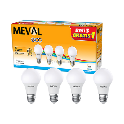 Lampu LED MEVAL ECO 9W berstandar SNI