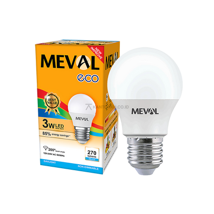 Lampu LED MEVAL Eco 3W SNI untuk Pencahayaan Rumah