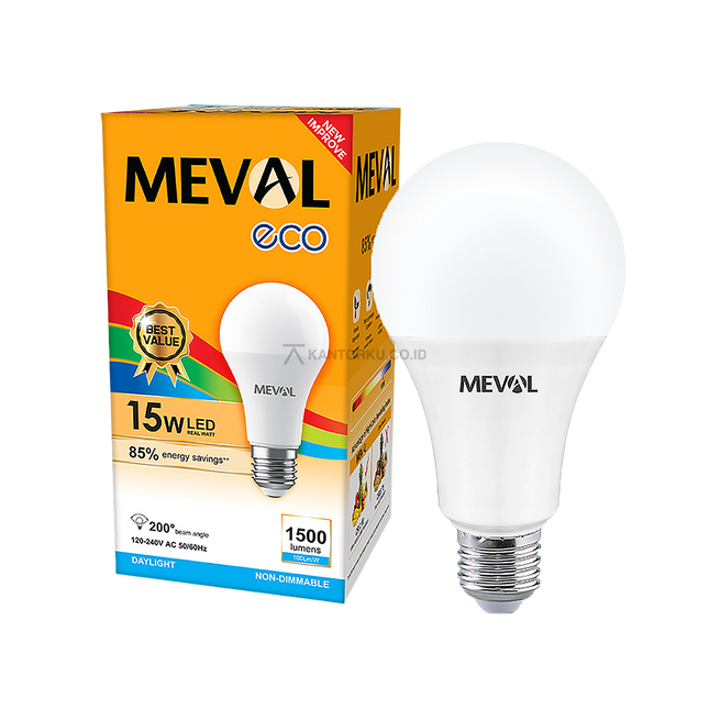 Lampu LED Bulb MEVAL Eco 15W dengan Teknologi LED Modern