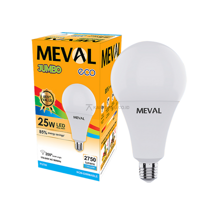 Lampu LED MEVAL Eco Jumbo 25W Bersertifikasi SNI untuk Pencahayaan