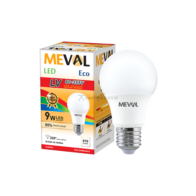 Lampu LED MEVAL Eco LV 9W Hemat Listrik untuk Kantor