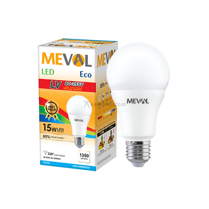 Lampu LED MEVAL Eco LV 15W Terang 1350 Lumen untuk Rumah