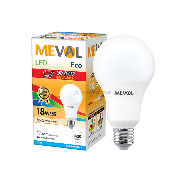 Lampu LED MEVAL Eco LV 18W Hemat Listrik untuk Kantor