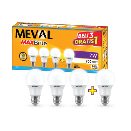 Lampu LED MEVAL MaxBrite 7W Hemat Listrik untuk Kantor
