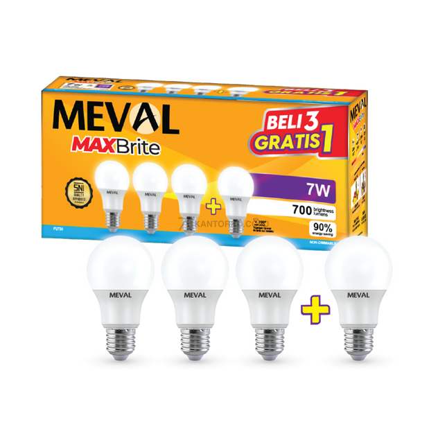 Lampu LED MEVAL MaxBrite 7W Hemat Listrik untuk Kantor