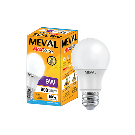 Lampu LED MEVAL MaxBrite 9W Teknologi LED Efisien