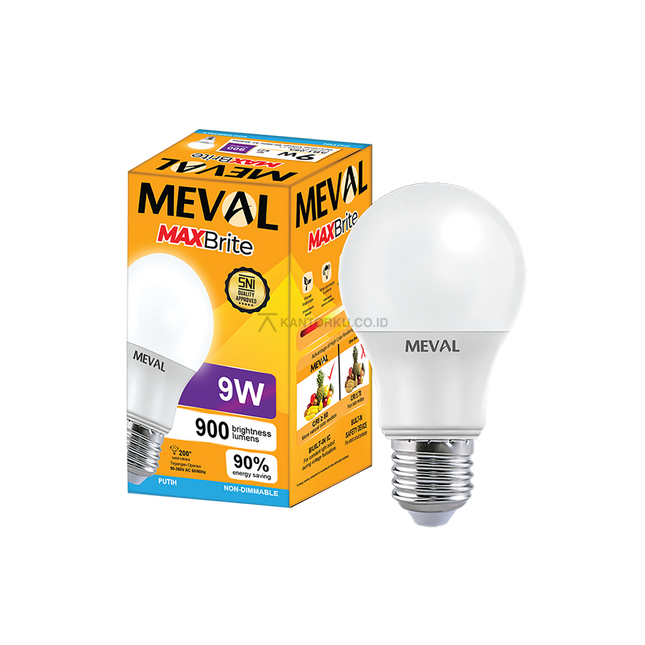 Lampu LED MEVAL MaxBrite 9W Teknologi LED Efisien