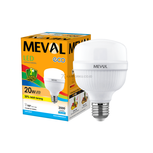 Lampu LED MEVAL Kapsul Eco 20W untuk Rumah