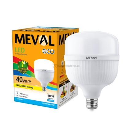 Lampu LED MEVAL Kapsul Eco 40W Perlindungan Lonjakan 1500V